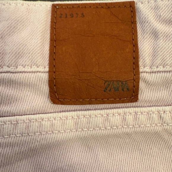Zara Y2K High Waist Wrap Denim Skort 100% cotton – Light Pink lavender Size S - Picture 8 of 11